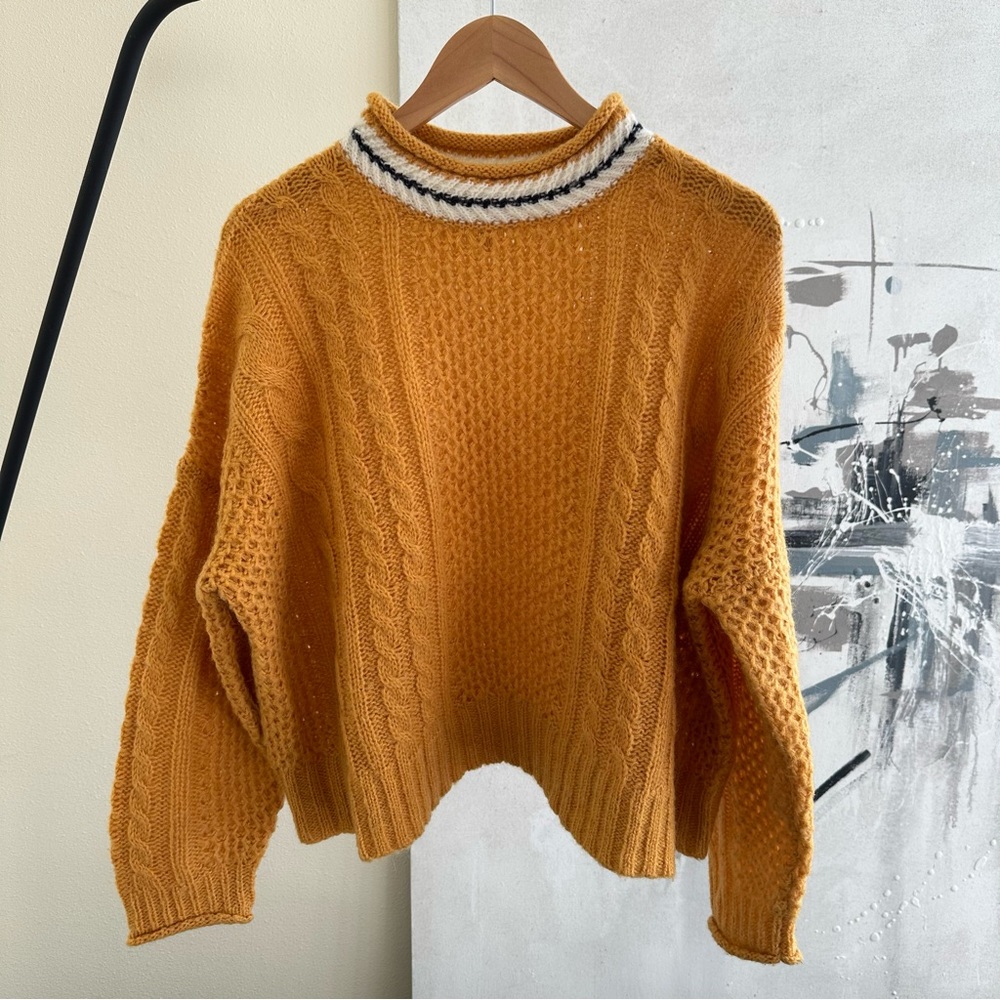 The Great Boxy Oversized Cable Knit Sweater